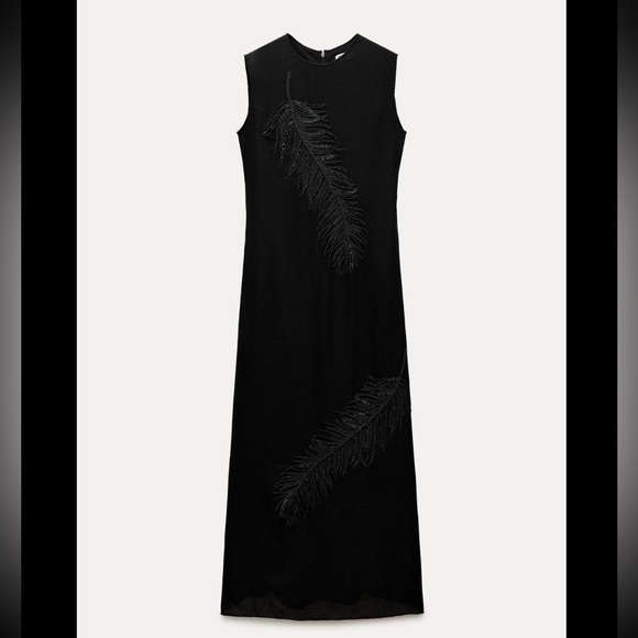 EMBROIDERED MIDI DRESS ZW COLLECTION - Picture 6 of 10